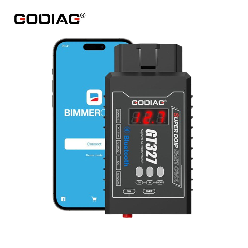 GODIAG GT327 2026 Super ELM327 V1.5 OBD2 Scanner with DOIP ENET and Voltage Display