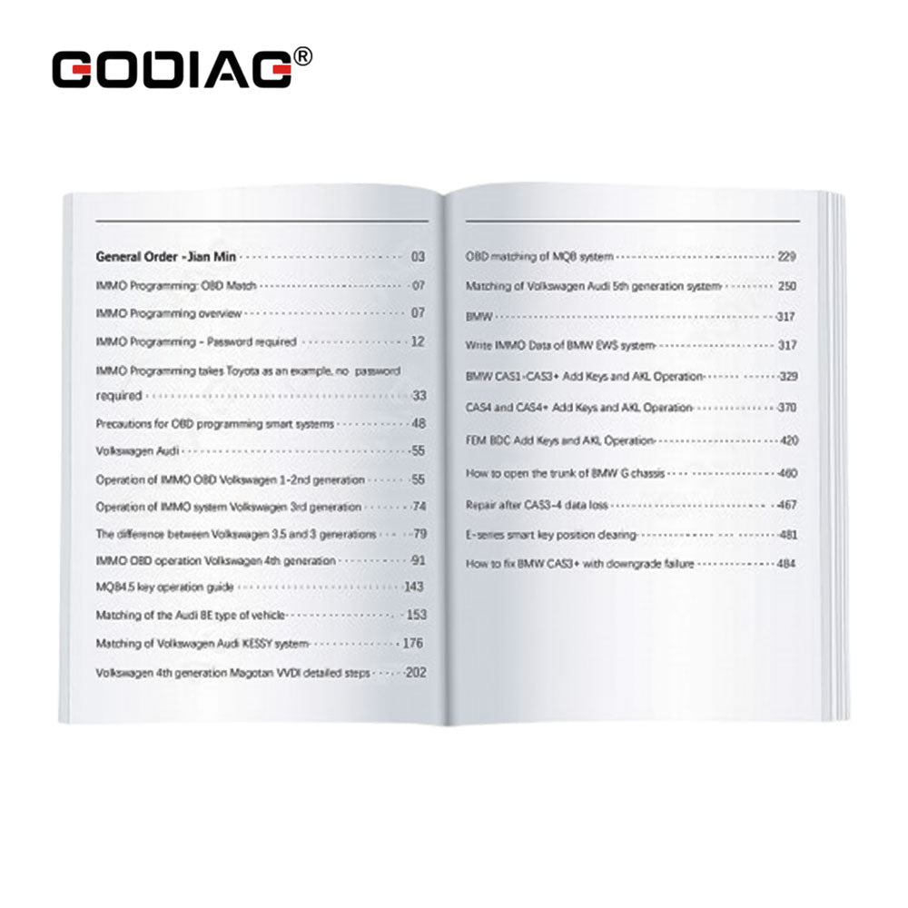 GODIAG 2023 Newest Key Tool Plus Instruction Books 1 and 2 for Locksmiths and Vehicle Maintenance Engineers