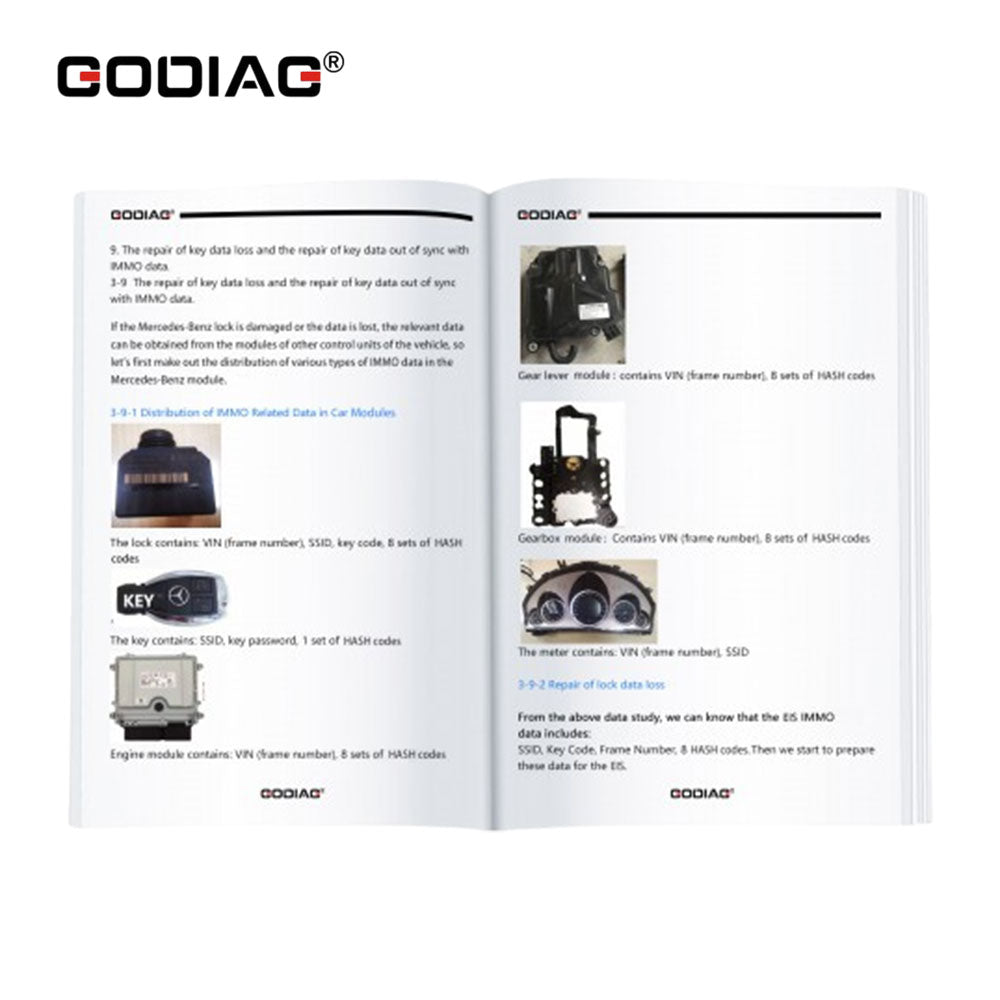 GODIAG 2023 Newest Key Tool Plus Instruction Books 1 and 2 for Locksmiths and Vehicle Maintenance Engineers