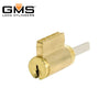 GMS KIK Cylinder w/ Multi-Tailpiece - 5-Pin - US4 - Satin Brass - AW - (Arrow)