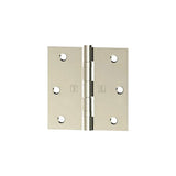 HAGER - 1741 - Full Mortise Plain Bearing - Residential Hinge - 3.5 Inch by 3.5 Inch - Steel Base Material - 5 Knuckle - 5/8 Round Corners
