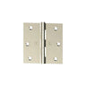 HAGER - 1741 - Full Mortise Plain Bearing - Residential Hinge - 3.5 Inch by 3.5 Inch - Steel Base Material - 5 Knuckle - 5/8 Round Corners