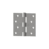 HAGER - 1741 - Full Mortise Plain Bearing - Residential Hinge - 3.5 Inch by 3.5 Inch - Steel Base Material - 5 Knuckle - 5/8 Round Corners