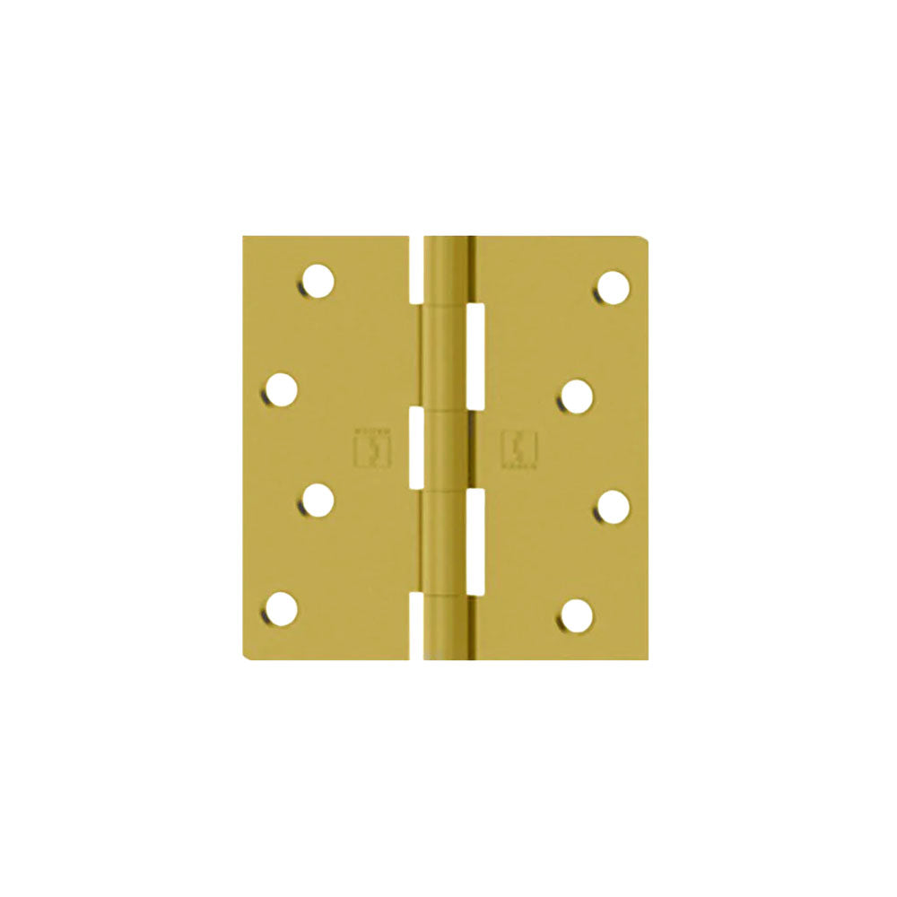 HAGER - 1741 - Full Mortise Plain Bearing - Residential Hinge - 3.5 Inch by 3.5 Inch - Steel Base Material - 5 Knuckle - 5/8 Round Corners