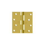 HAGER - 1741 - Full Mortise Plain Bearing - Residential Hinge - 3.5 Inch by 3.5 Inch - Steel Base Material - 5 Knuckle - 5/8 Round Corners