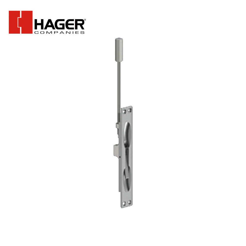 HAGER - 282D - Brass Manual Flush Bolt - 12 Inch Rod Length