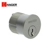 HAGER - 3902 - Mortise Cylinder with 7 Pin Schlage C Keyway and 1-3/8" Length - Satin Chrome