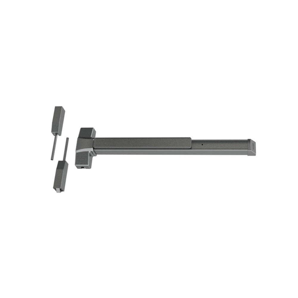 HAGER - 4501 - Surface Vertical Rod Exit Bar with Wide Stile Pushpad and 36 Inch Device Exit Only - Grade 1