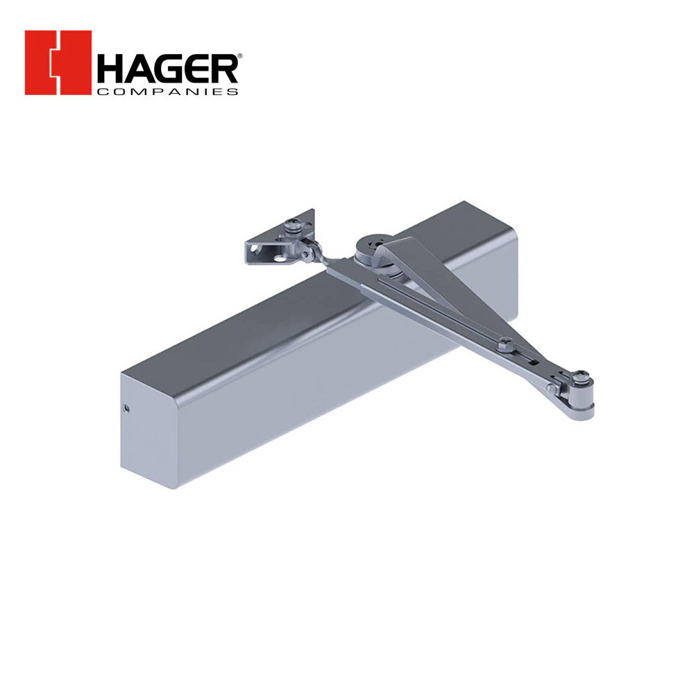 HAGER - 5200-MLT - Surface Closer Push or Pull Side Tri Mount Mounting - Size 1 to 6 Adjustable - Non-Handed - Grade 1 - Aluminum