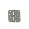 HAGER - RC1842 - Full Mortise Plain Bearing - Residential Hinge - 3.5 Inch by 3.5 Inch- Steel Base Material - 5 Knuckle - 5/8 Round Corners