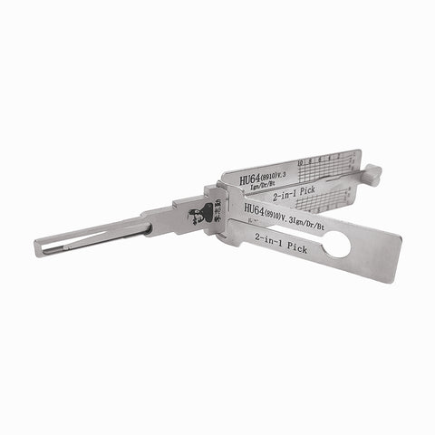 Original Lishi HU64+8910-AG 2-in-1 Pick and Decoder for