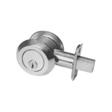 ILCO - Cylindrical Heavy Duty Standard Drive-In Deadbolt - 2-3/4 Backset - Satin Chrome - Grade 2 (Without Single Cylinder)