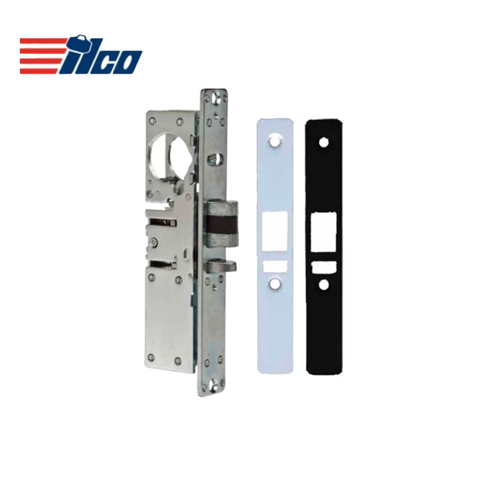 ILCO - 451 Deadlatch Mortise Lock - 31/32" Backset - Left-Handed - Flat Faceplate - Clear/Dark Bronze