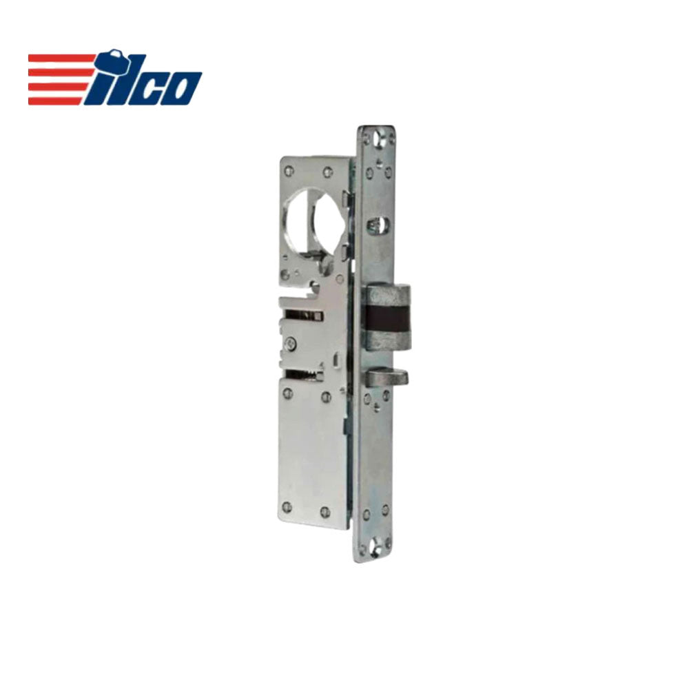 ILCO - 451 Deadlatch Mortise Lock - 1 1/8" Backset - Left-Handed - Flat Faceplate - Clear/Dark Bronze