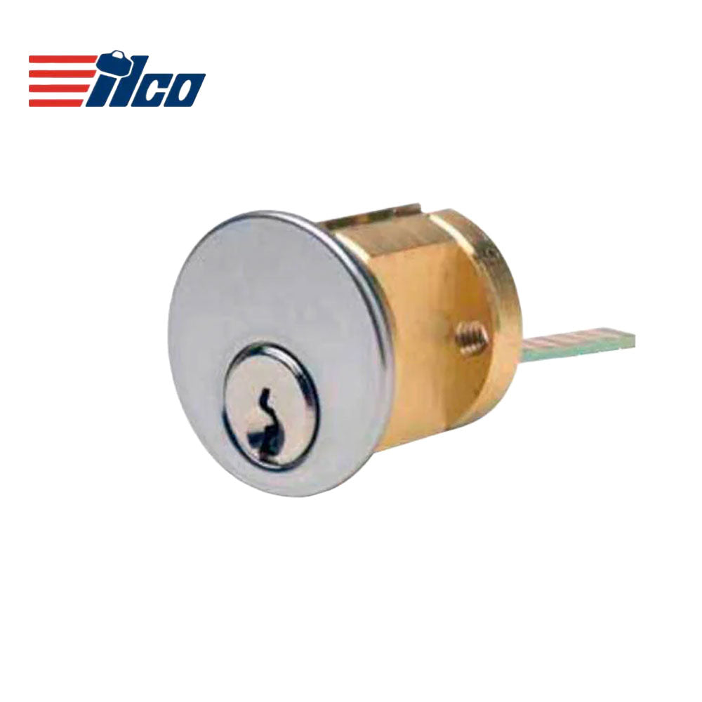 ILCO - 7075 - RIM Cylinder - 5 Pin - 1 1/8" - Schlage C - KA - 26D - Satin Chrome - Grade 1