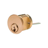 ILCO - 7075 - RIM Cylinder - 1 1/8 - 5 Pin - Schlage E - KA2 - 03 - Bright Brass - Grade 1