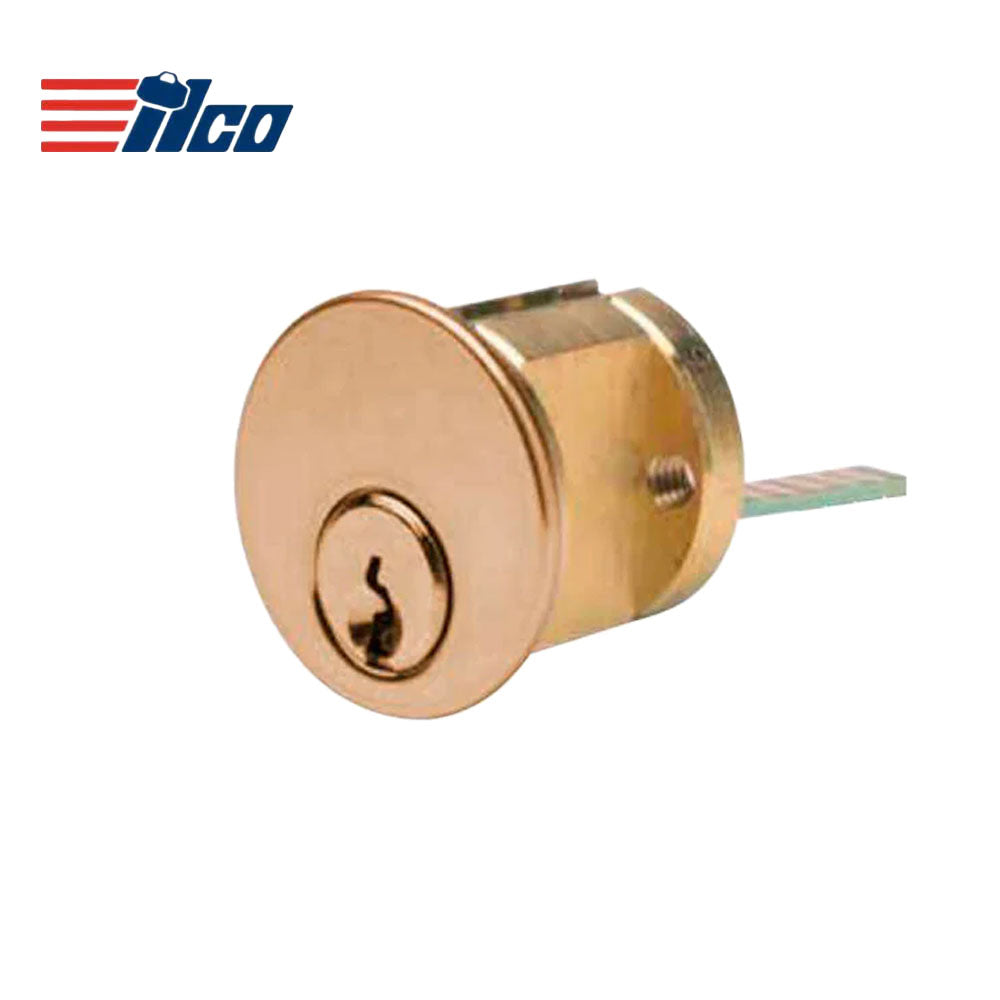 ILCO - 7075 - RIM Cylinder - 5 Pin - 1 1/8" - Schlage - KD - 03 - Bright Brass - Grade 1