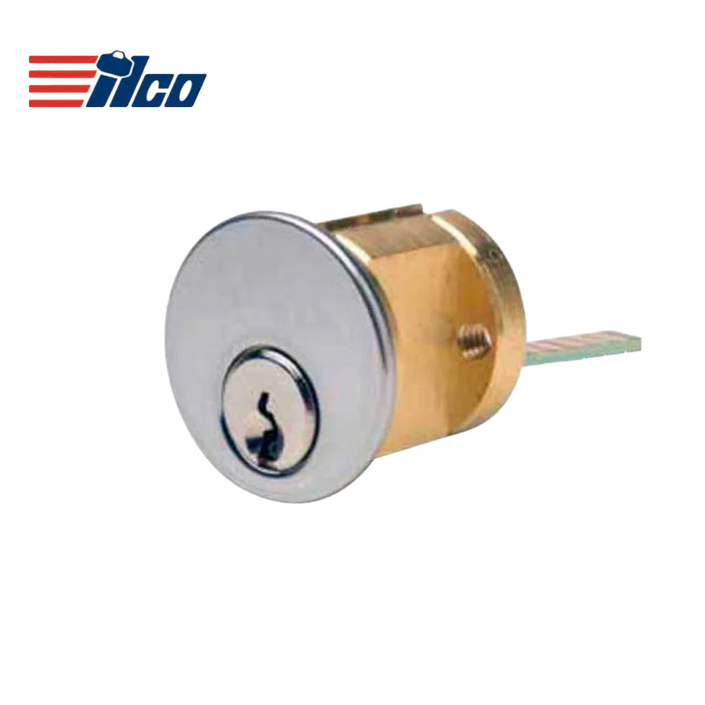 ILCO - 7075 - RIM Cylinder - 5 Pin - 1 1/8" - Yale 8 - KD - 26D - Satin Chrome - Grade 1