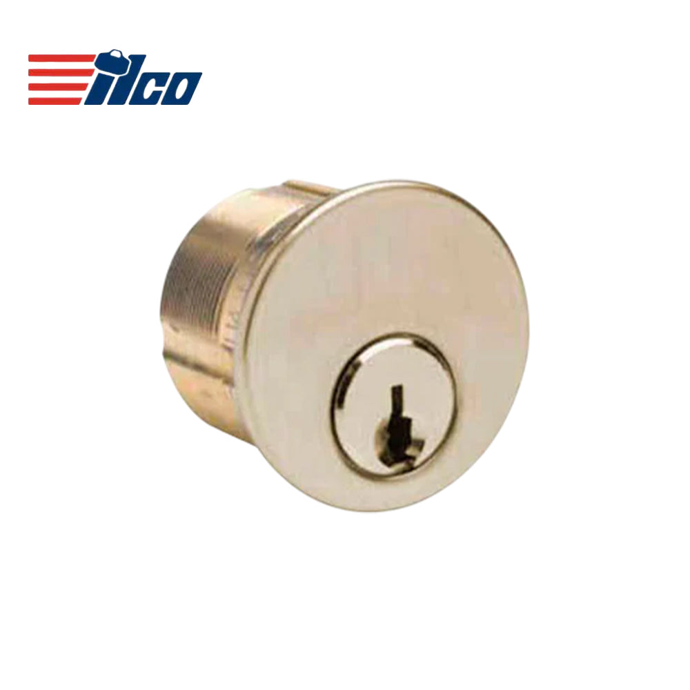 ILCO - 7185 - Mortise Cylinder - 5 Pin - 1 1/8" - Arrow - Standard Cam - KD - 03 - Bright Brass - Grade 1