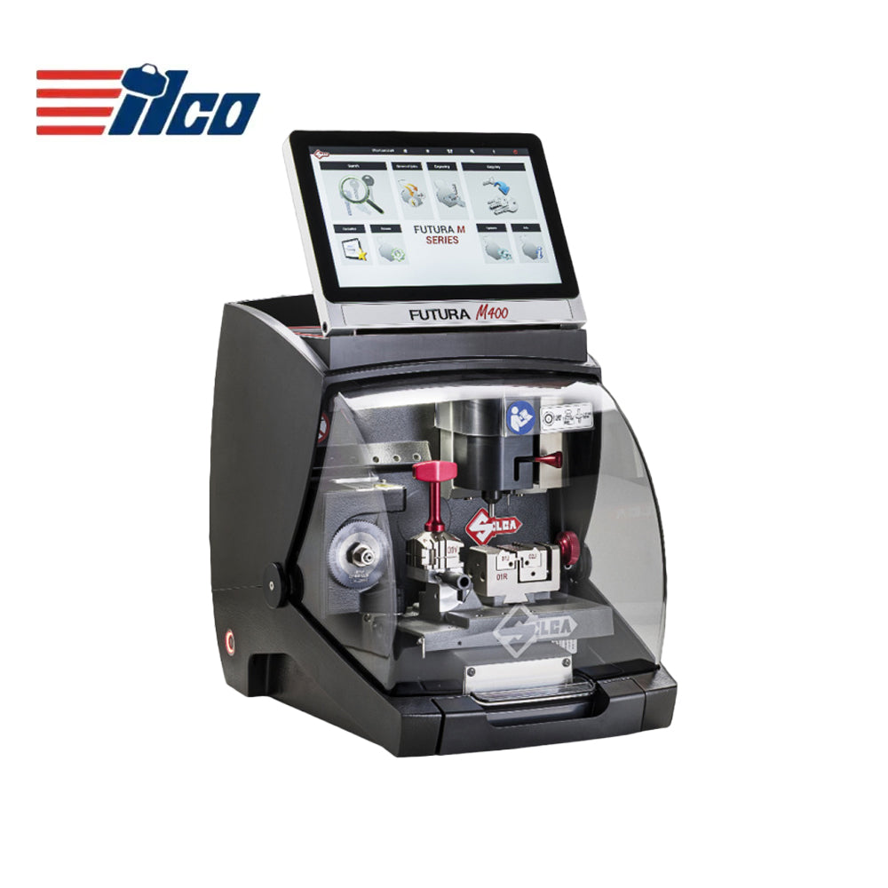 ILCO Futura M400 New Gen Electronic Key Cutting Machine Bundle with Bravo III with EZ-Jaw Semi-Automatic Key Duplicator