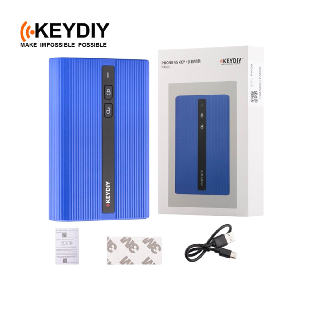KEYDIY PAK09 Phone As Key Adapter Box for VW Audi Porsche Benz, Supports Up to 6 Physical Keys