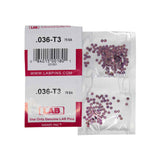 LAB - 036T - .036 Top Pin - .115 Diameter - Crown .003 Universal - Color-Coded - Brass Alloy - Smart Pack 150 Pins