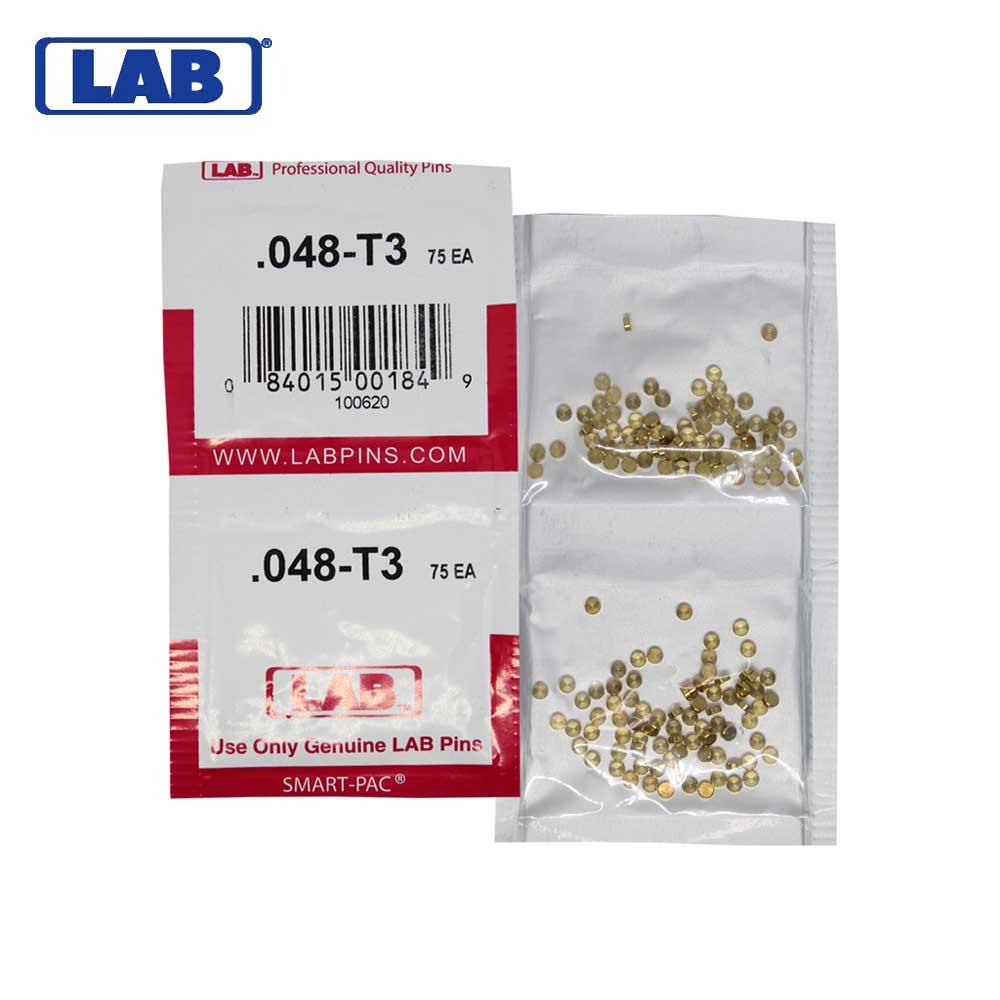 LAB - 048T - .048 Top Pin - .115 Diameter - Crown .003 Universal - Color-Coded - Brass Alloy - Smart Pack 150 Pins
