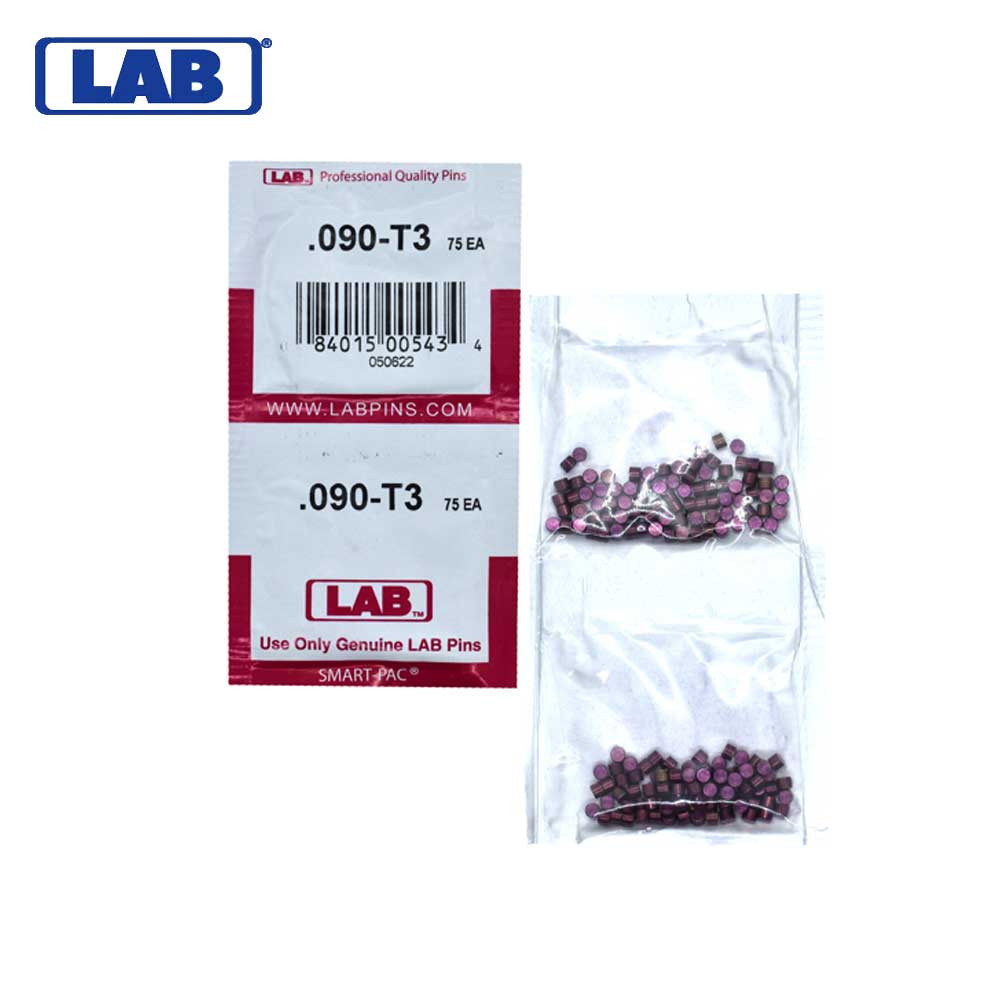 LAB - 090T - .090 Top Pin - .115 Diameter - Crown .003 Universal - Color-Coded - Brass Alloy - Smart Pack 150 Pins