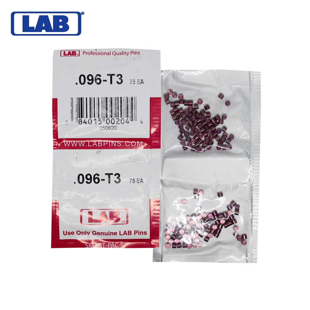 LAB - 096T - .096 Top Pin - .115 Diameter - Crown .003 Universal - Color-Coded - Brass Alloy - Smart Pack 150 Pins