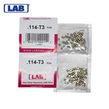 LAB - 114T - .114 Top Pin - .115 Diameter - Crown .003 Universal - Color-Coded - Brass Alloy - Smart Pack 150 Pins