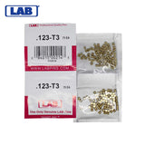 LAB - 123T - .123 Top Pin - .115 Diameter - Crown .003 Universal - Color-Coded - Brass Alloy - Smart Pack 150 Pins