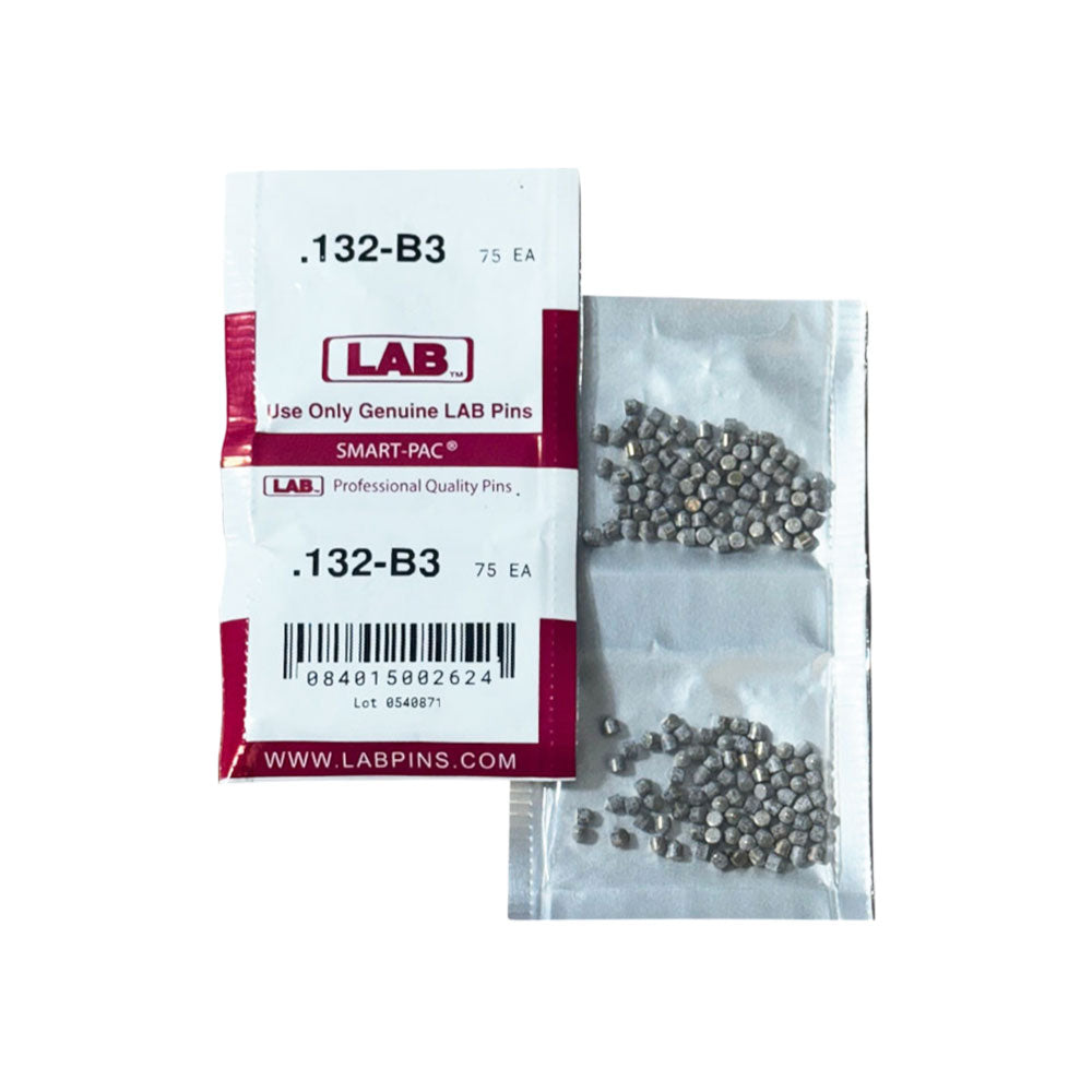 LAB - 132B - .132 Bottom Pin - .115 Diameter - Crown .003 Universal - Color-Coded - Brass Alloy - Smart Pack 150 Pins