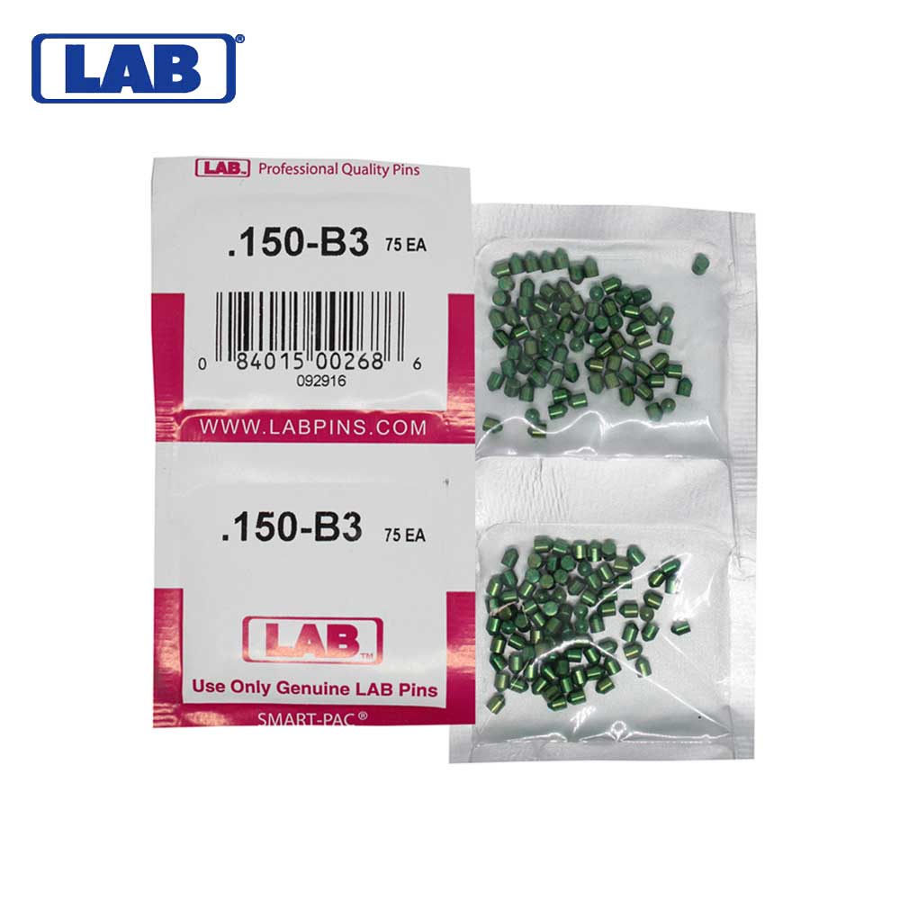 LAB - 150B - .150 Bottom Pin - .115 Diameter - Crown .003 Universal - Color-Coded - Brass Alloy - Smart Pack 150 Pins