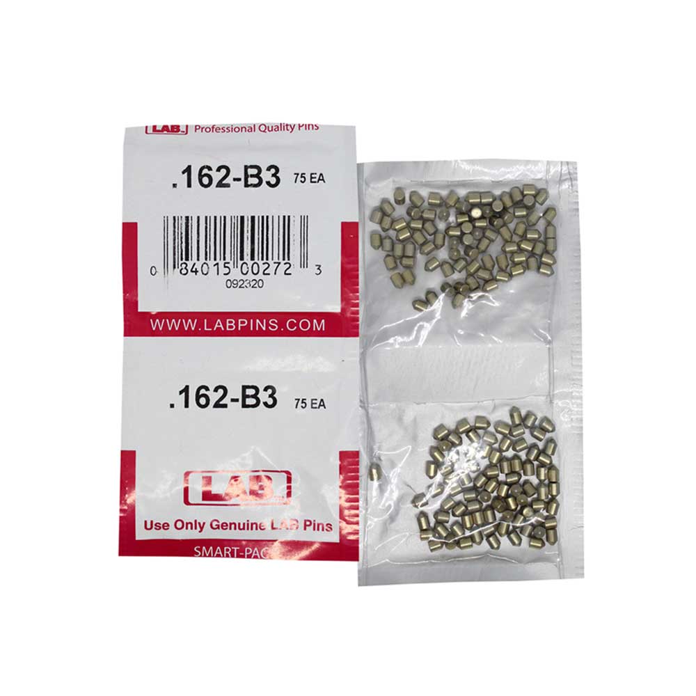 LAB - 162B - .162 Bottom Pin - .115 Diameter - Crown .003 Universal - Color-Coded - Brass Alloy - Smart Pack 150 Pins