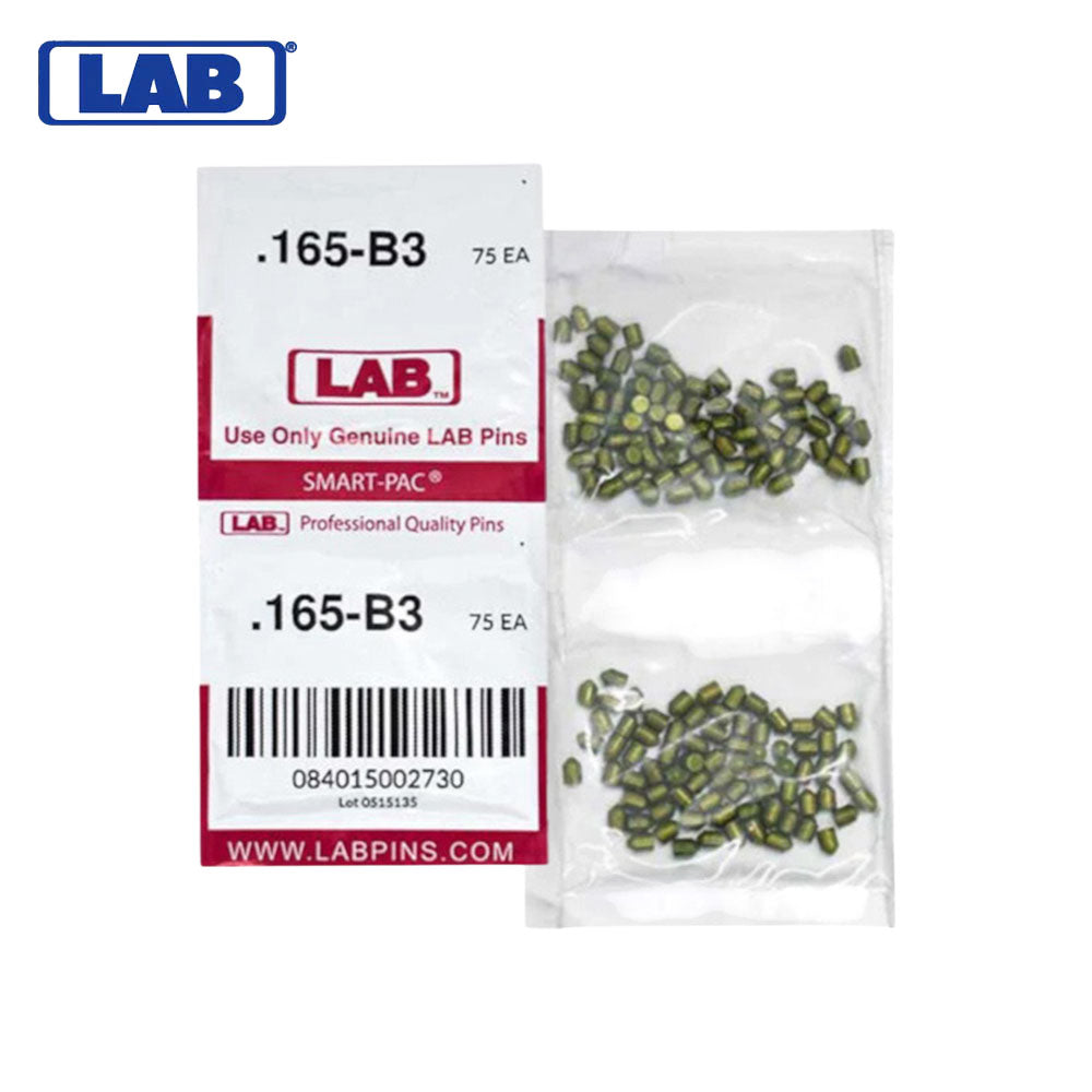 LAB - 165B - .165 Bottom Pin - .115 Diameter - Crown .003 Universal - Color-Coded - Brass Alloy - Smart Pack 150 Pins