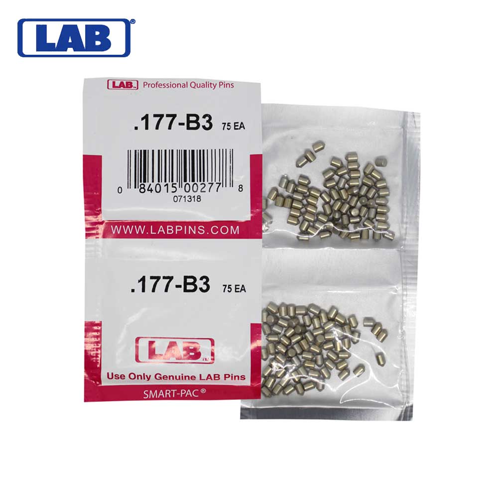 LAB - 177B - .177 Bottom Pin - .115 Diameter - Crown .003 Universal - Color-Coded - Brass Alloy - Smart Pack 150 Pins