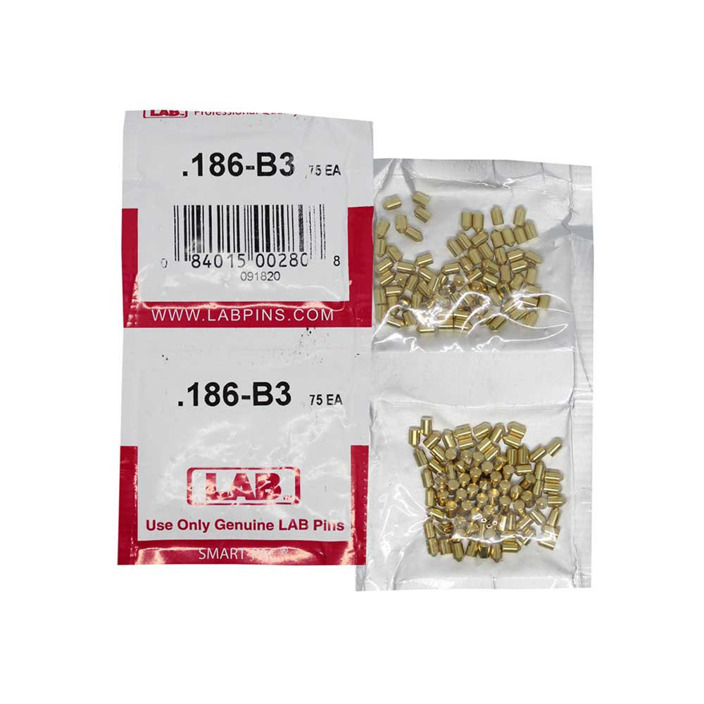 LAB - 186B - .186 Bottom Pin - .115 Diameter - Crown .003 Universal - Color-Coded - Brass Alloy - Smart Pack 150 Pins