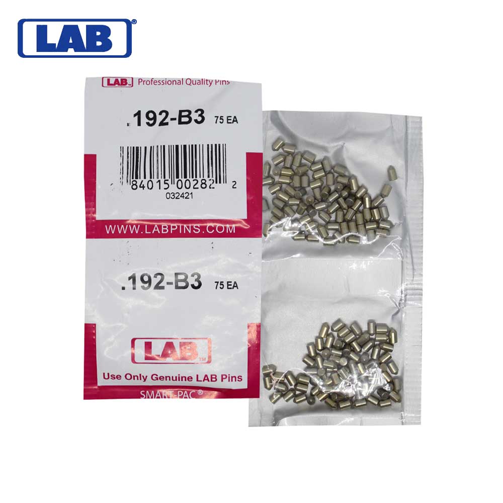 LAB - 192B - .192 Bottom Pin - .115 Diameter - Crown .003 Universal - Color-Coded - Brass Alloy - Smart Pack 150 Pins