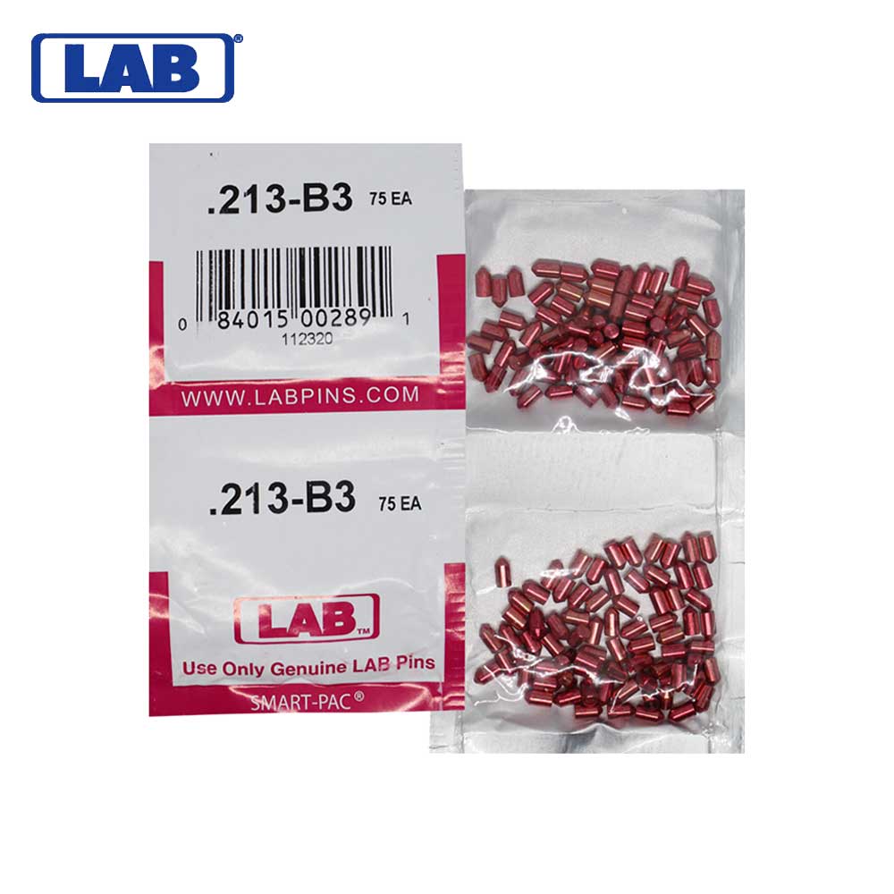 LAB - 213B - .213 Bottom Pin - .115 Diameter - Crown .003 Universal - Color-Coded - Brass Alloy - Smart Pack 150 Pins