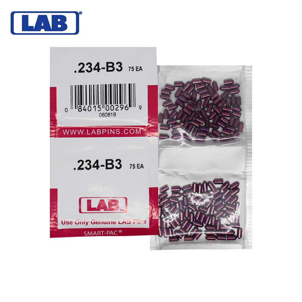 LAB - 234B - .234 Bottom Pin - .115 Diameter - Crown .003 Universal - Color-Coded - Brass Alloy - Smart Pack 150 Pins