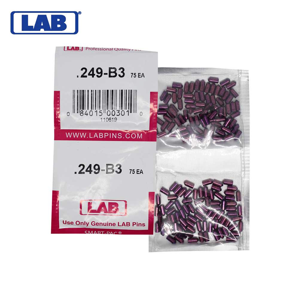 LAB - 249B - .249 Bottom Pin - .115 Diameter - Crown .003 Universal - Color-Coded - Brass Alloy - Smart Pack 150 Pins