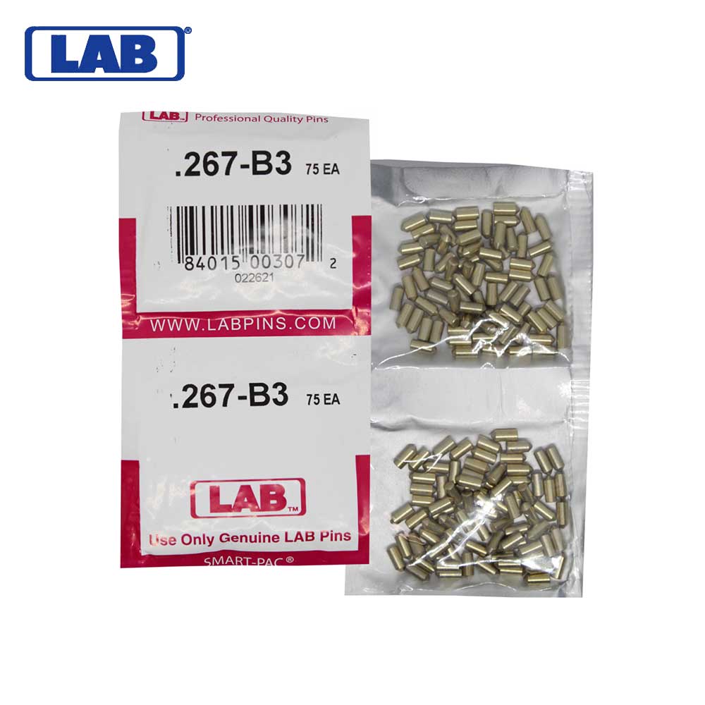 LAB - 267B - .267 Bottom Pin - .115 Diameter - Crown .003 Universal - Color-Coded - Brass Alloy - Smart Pack 150 Pins