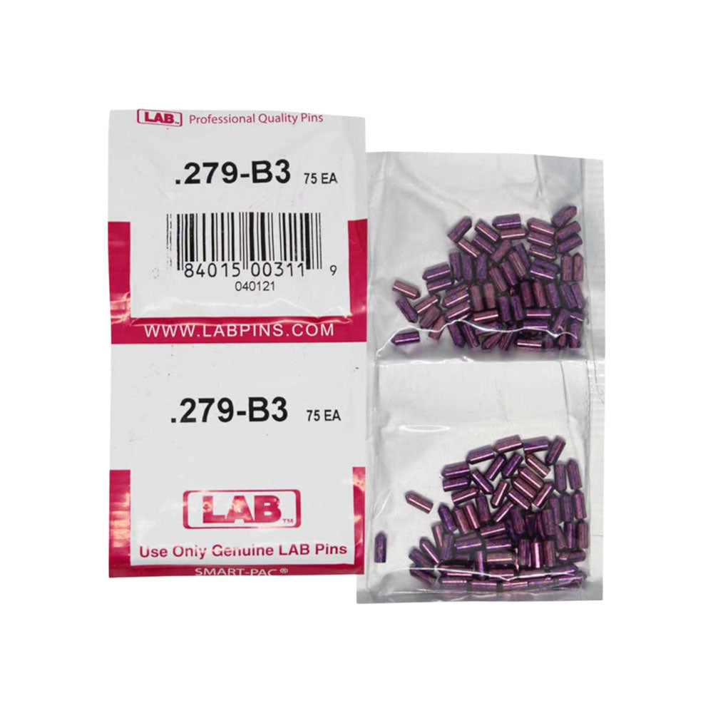 LAB - 279B - .279 Bottom Pin - .115 Diameter - Crown .003 Universal - Color-Coded - Brass Alloy - Smart Pack 150 Pins