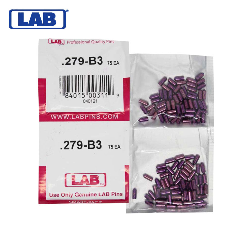 LAB - 279B - .279 Bottom Pin - .115 Diameter - Crown .003 Universal - Color-Coded - Brass Alloy - Smart Pack 150 Pins