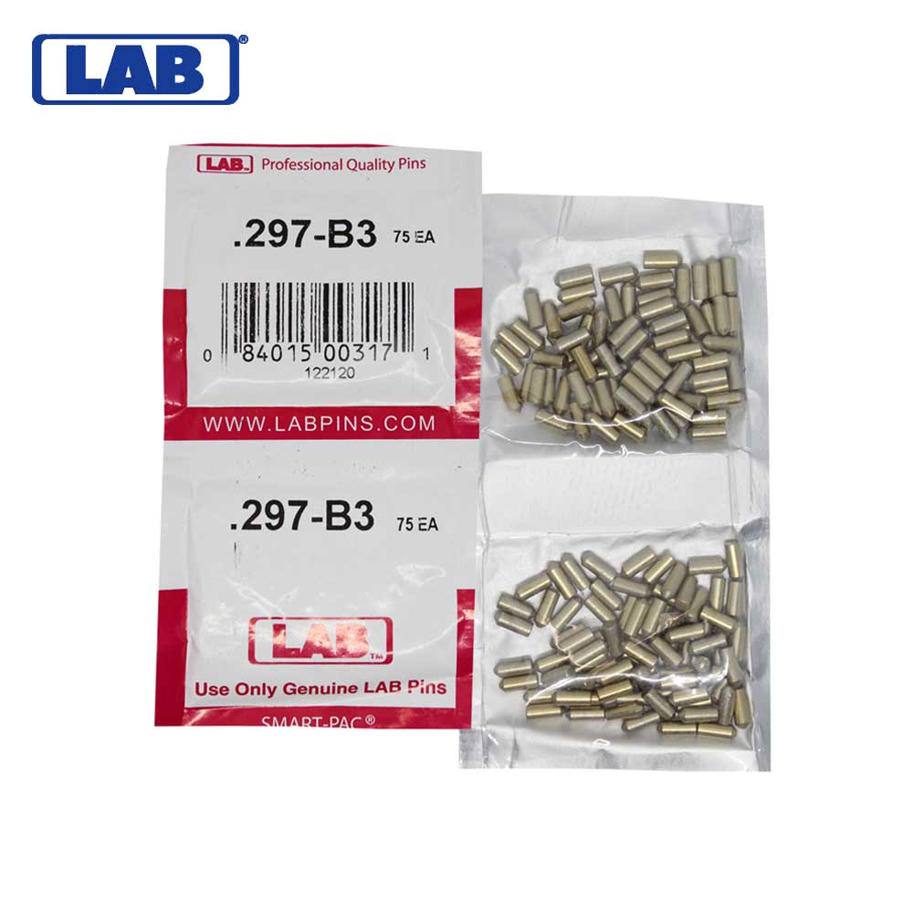 LAB - 297B - .297 Bottom Pin - .115 Diameter - Crown .003 Universal - Color-Coded - Brass Alloy - Smart Pack 150 Pins