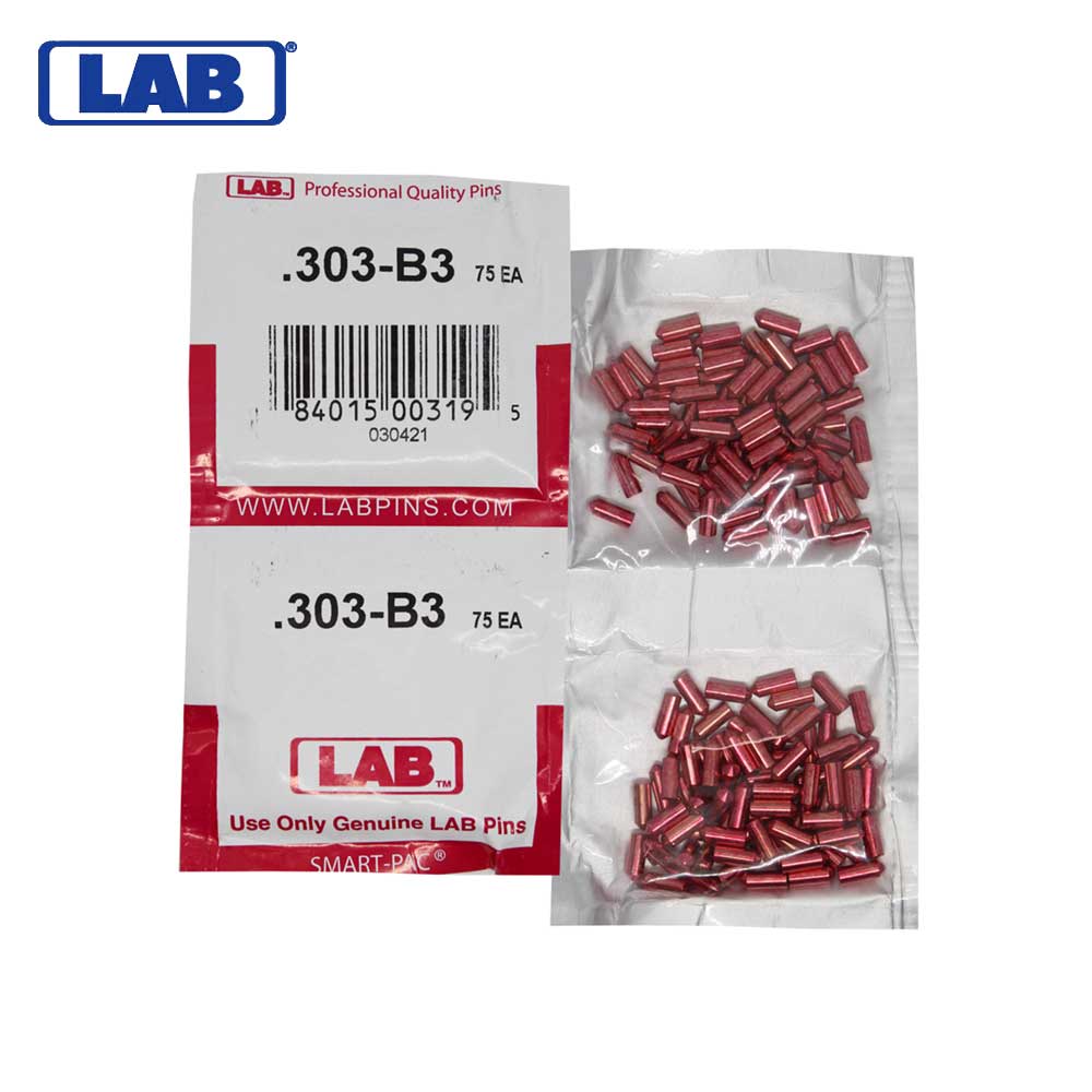 LAB - 303B - .303 Bottom Pin - .115 Diameter - Crown .003 Universal - Color-Coded - Brass Alloy - Smart Pack 150 Pins