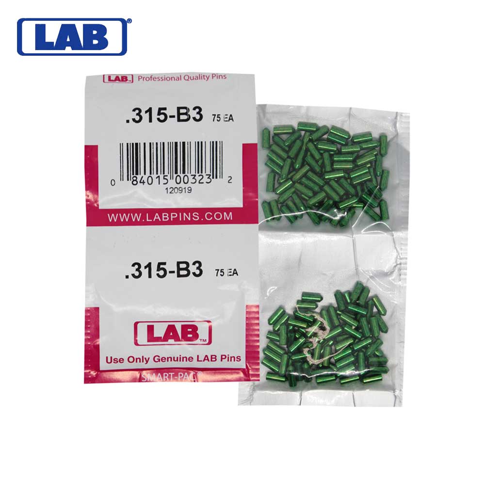 LAB - 315B - .315 Bottom Pin - .115 Diameter - Crown .003 Universal - Color-Coded - Brass Alloy - Smart Pack 150 Pins