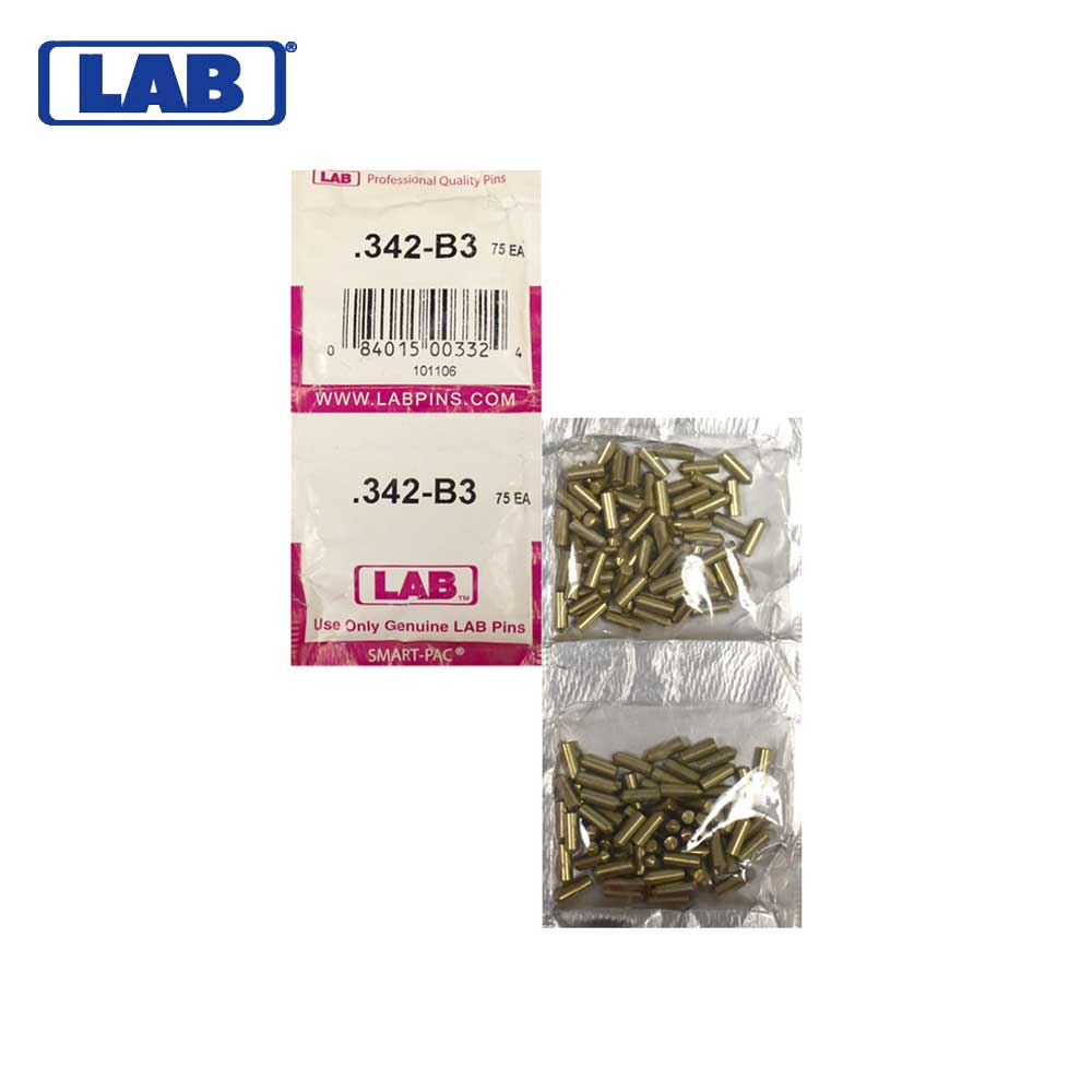 LAB - 342B - .342 Bottom Pin - .115 Diameter - Crown .003 Universal - Color-Coded - Brass Alloy - Smart Pack 150 Pins