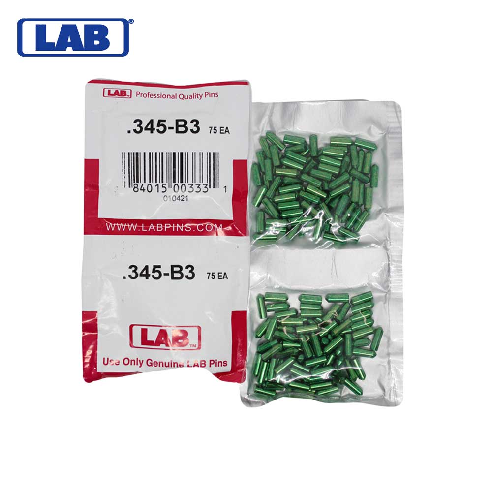 LAB - 345B - .345 Bottom Pin - .115 Diameter - Crown .003 Universal - Color-Coded - Brass Alloy - Smart Pack 150 Pins