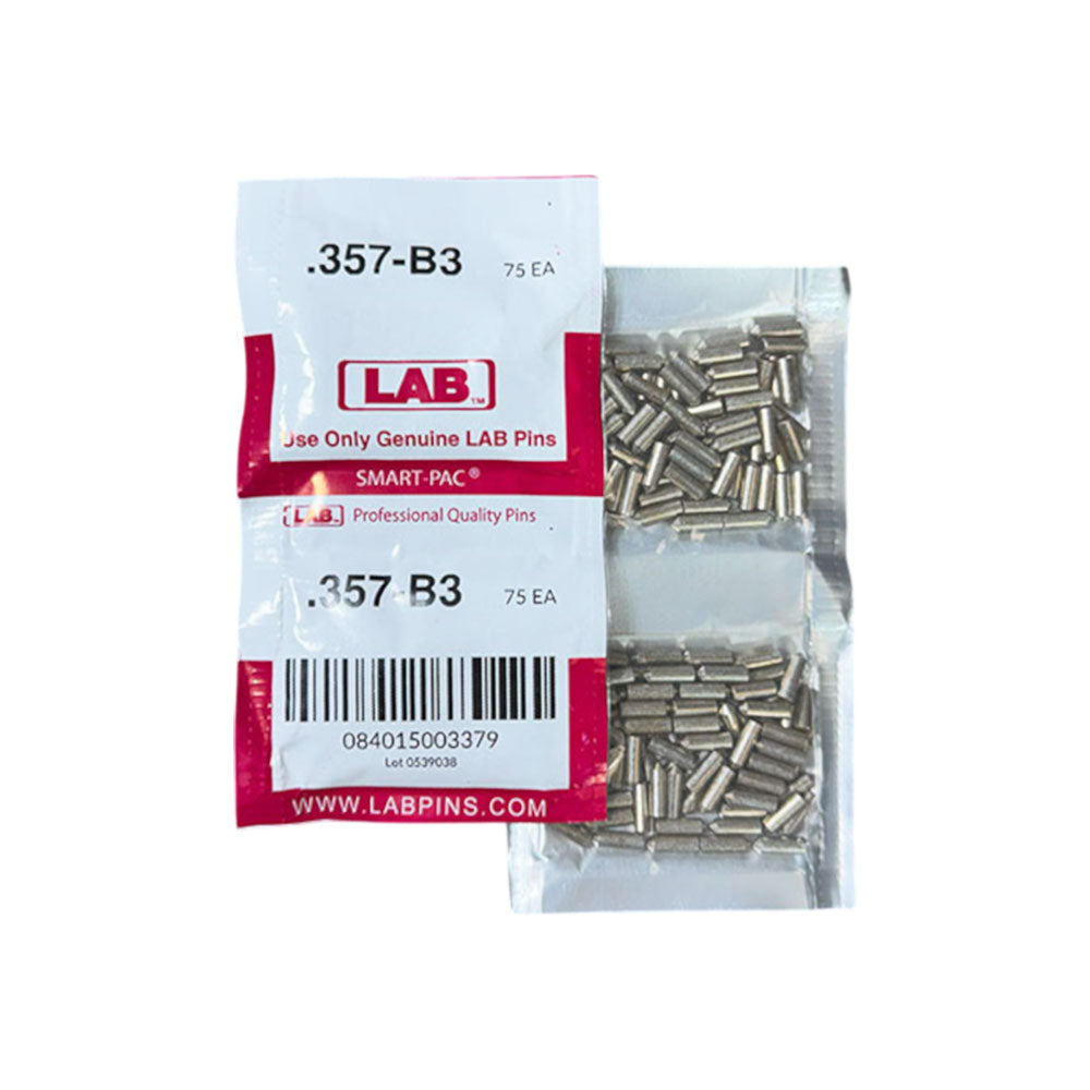 LAB - 357B - .357 Bottom Pin - .115 Diameter - Crown .003 Universal - Color-Coded - Brass Alloy - Smart Pack 150 Pins